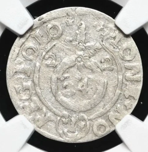 NGC XF40. POLAND 1622 King Sigismund III, Silver 3p 3 Polker Coin 1587-1632 AD