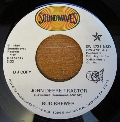 Bud Brewer - John Deere Tractor / After Texas - Used Vinyl Re - Promo - G8100z