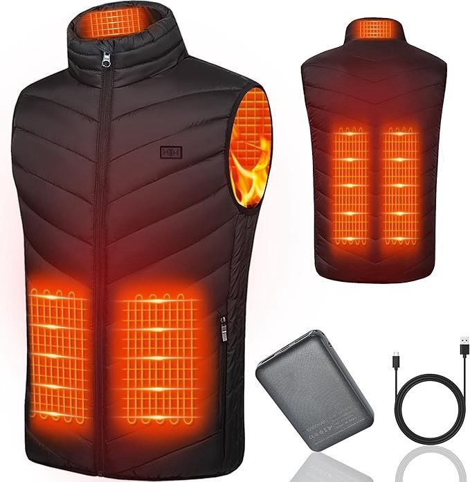 Chaleco Chaqueta Calentada Hombre Mujer Con Batería USB Alta Calidad 3XL