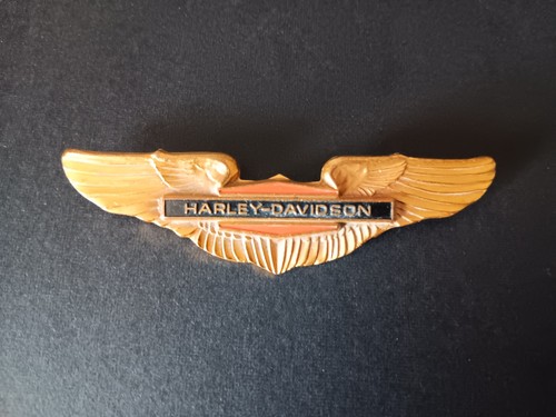 Vintage Harley Davidson 1965 Gold Finished Wing Pin 3 Zoll