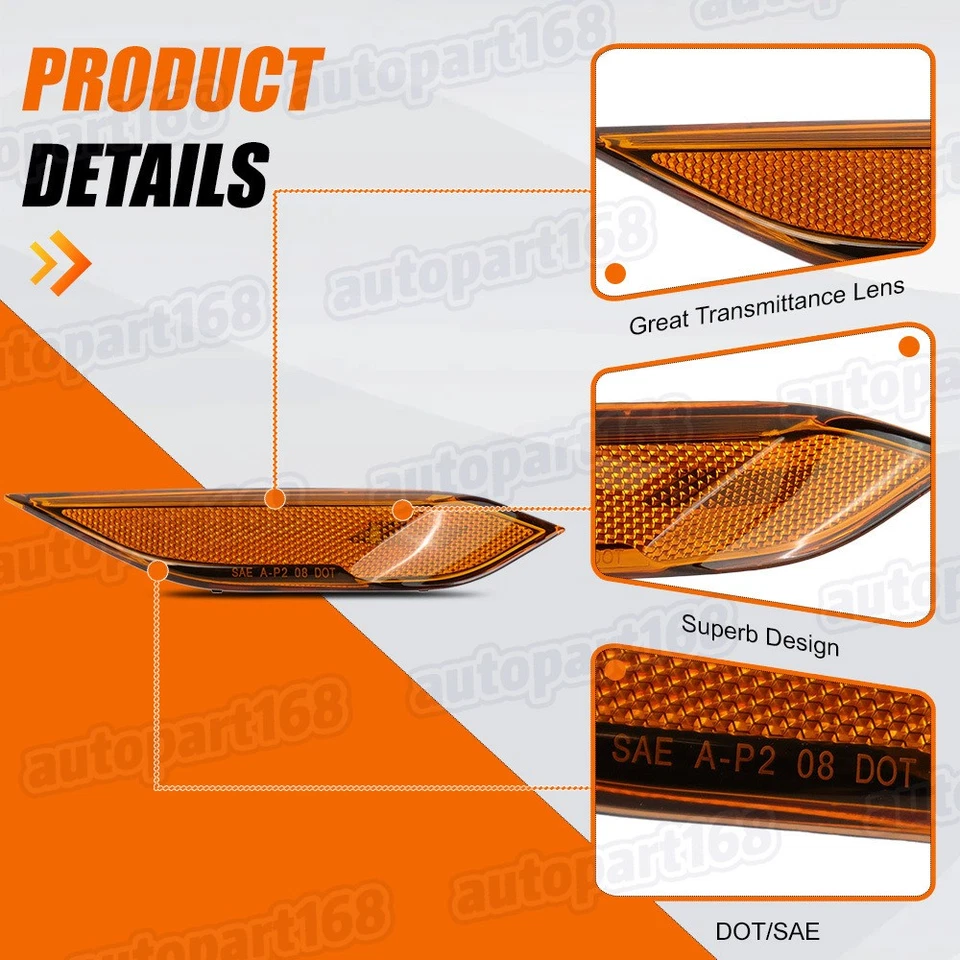 For 2011-2014 Porsche Cayenne Side Marker Signal Lights Left Driver Side - Image 3 of 4