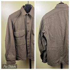 Vtg Korean War US Army 108 Field Shirt Sz 46R Wool Olive Green