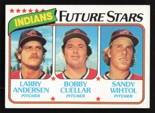 1980 Topps #665 Larry Andersen/Bobby Cuellar/Sandy Whitol RC Rookie Card. rookie card picture