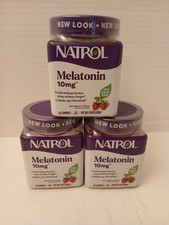 THREE Natrol Melatonin 10 mg Strawberry Flavor 60 Gummies Each Total 180