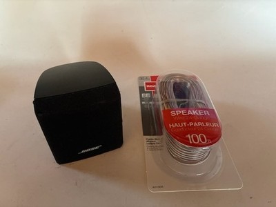 Bose Single Cube Speaker Mountable Satellite Surround & 100ft of Speaker Wire