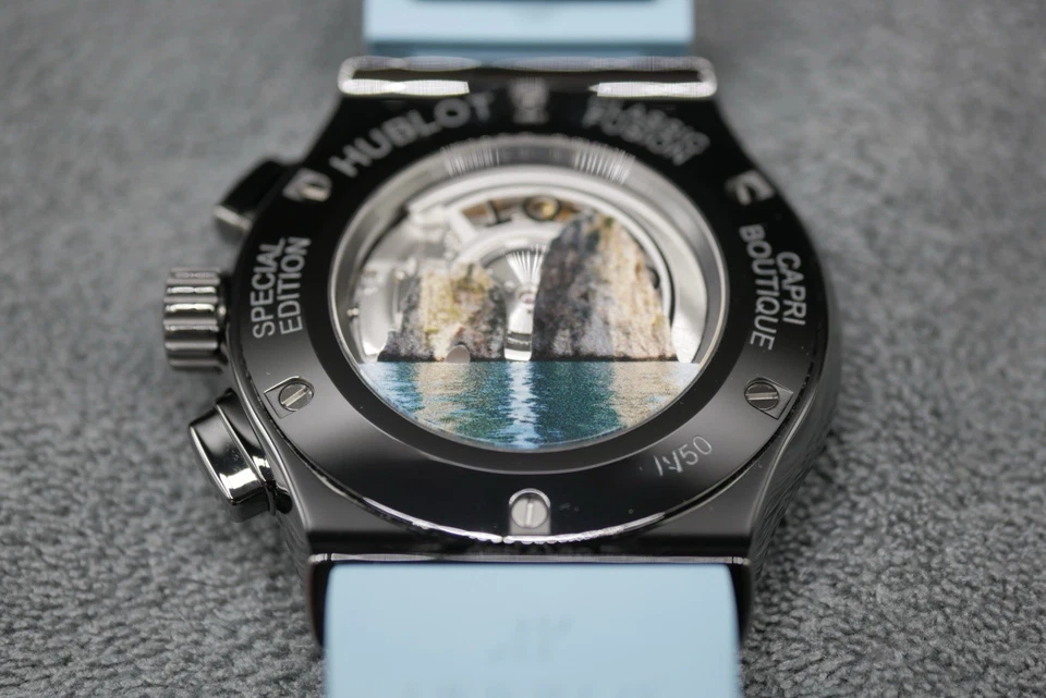 🏝️ 2022 Hublot Classic Fusion Capri Islands Boutique feito em 1/50 - mostrador esqueleto - Imagem 2 de 4
