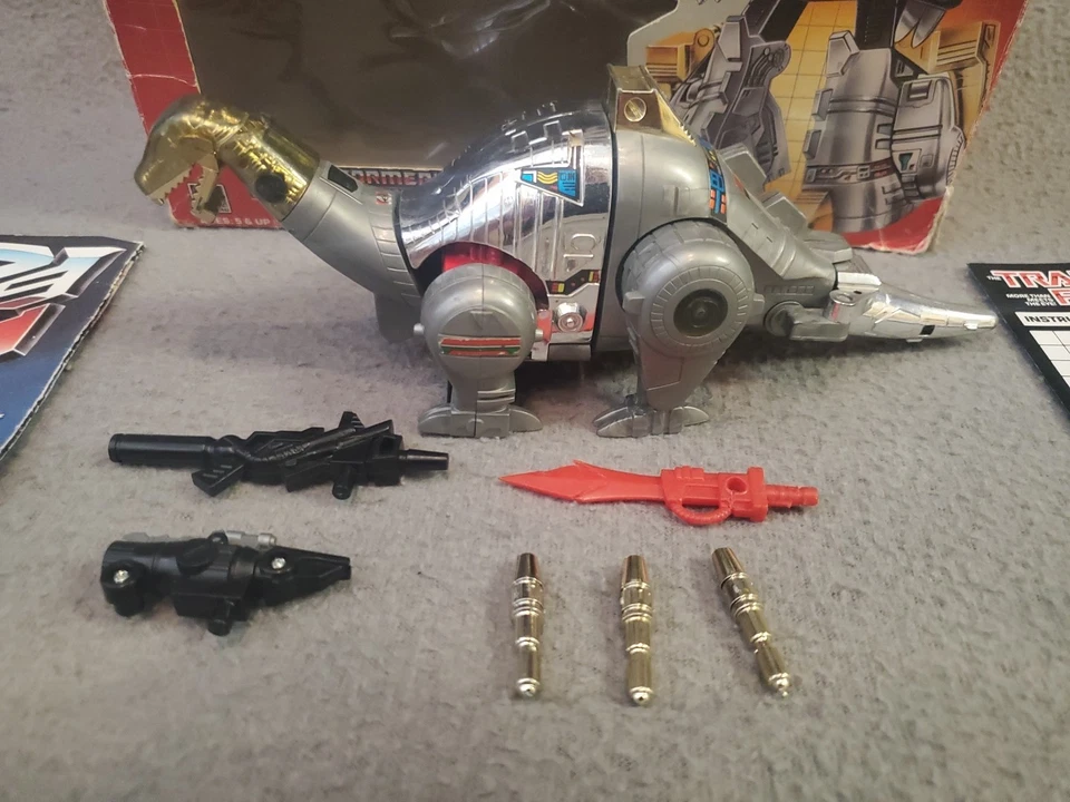 Vintage Transformers G1 Sludge 100% Complete W/ Box & Instructions Dinobot 1985 - Image 2 of 4