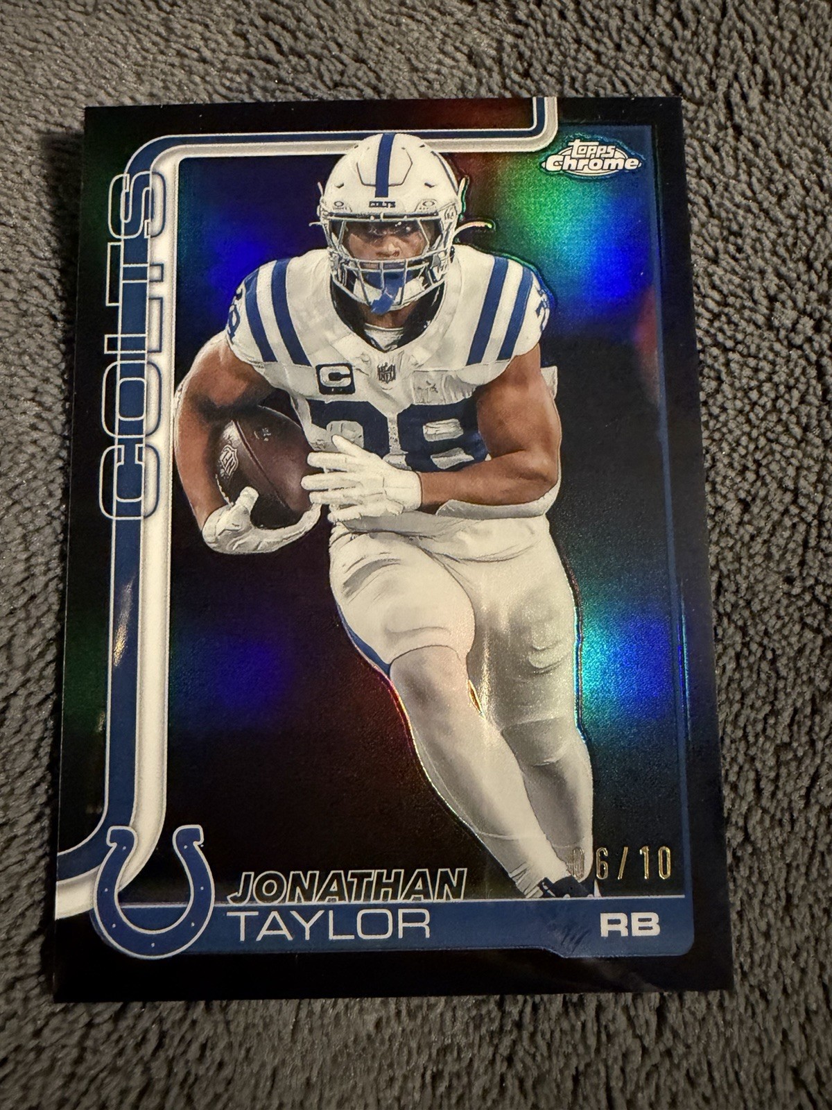 2025 Topps Chrome Football Jonathan Taylor #130 True Black /10