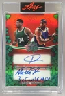 Giannis Antetokounmpo Magic Johnson 2026 Leaf St. Patrick's Day Red Dual Auto /7