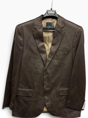 Daniel Hechter Paris Norris Blazer Mens 44R Tobacco Brown Faux Suede Sport Coat