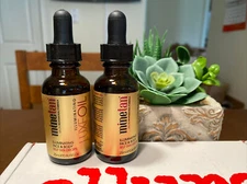 Lot 2 MineTan Illuminating LuxeOil Self Tan Drops for Face & Body 0.8 oz *read