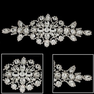 Sew sul Strass Cristallo Diamante//Diamante Abito da sposa MOTIVO APPLIQUE Patch