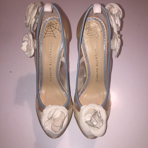Charlotte Olympia Designer Pump Bridal Heels Stylish Shoes Size 37/ UK 4 - Picture 7 of 7