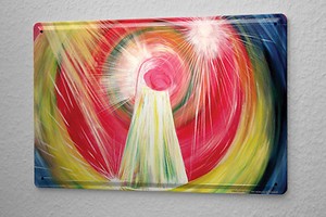 Blechschild Esoterik Karin Riener Energiebild Befreiende Energie Metallschild