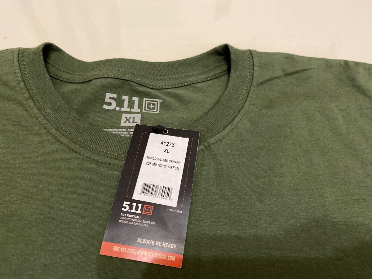 ORIGINAL T-Shirt 5.11 TACTICAL SHIELD UKRAINE MILITARY GREEN