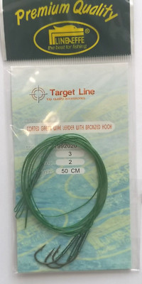 LINEAEFFE Steel Cable with Hook - Size 2 - 50 cm - 3 Pieces Pike Greenhouse FA16