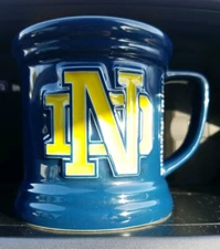 Notre Dame Fighting Irish Navy Blue/Yellow 3d Embossed 14oz Coffee Mug