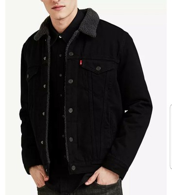 black sherpa denim jacket