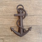 Vintage Victorian large Anchor Shape cast Iron door gate Chest drop knocker