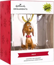 ** SITTING MAX WITH ANTLER** Hallmark Grinch  DR SEUSS   Ornament New  In Box