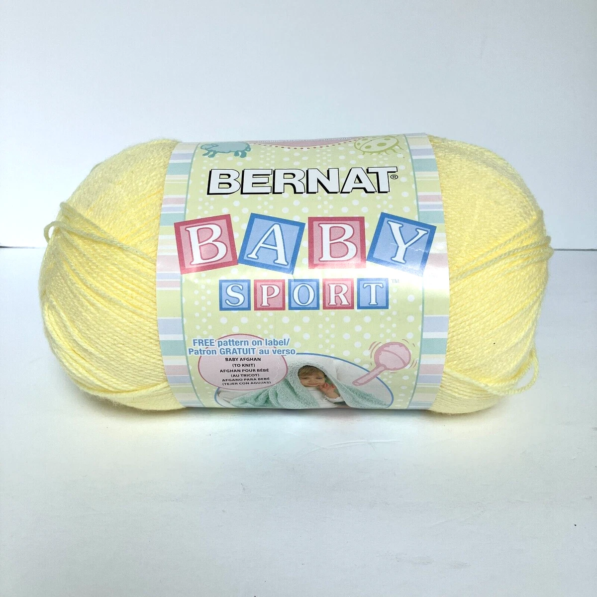 Bernat Yellow Baby Sport Yarn - 10.5 oz