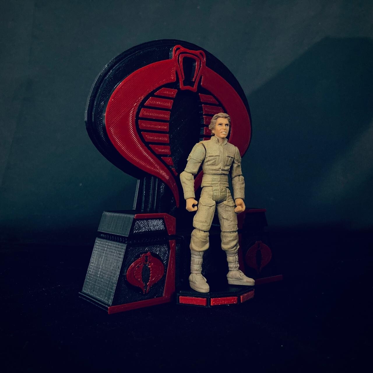 Custom Cobra Commander Throne #2 (Red) for 3.75 inch (1:18) Figure Diorama