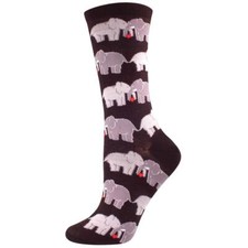 Socksmith Women Socks Black Graphic Cotton Crew Love Elephant Novelty UK 3-8