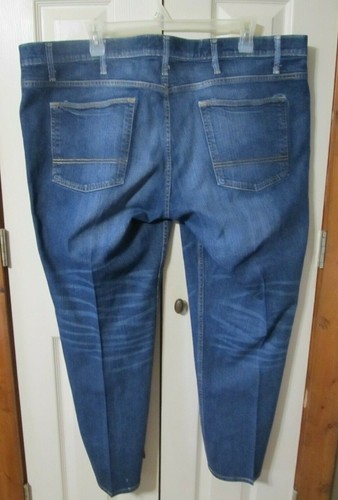 Distressed Dark Denim Jeans 