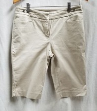 New York And Company Womens Size 8 Stretch Bermuda Beige Shorts