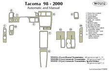 TOYOTA TACOMA 1998 1999 2000 DASH TRIM KIT a
