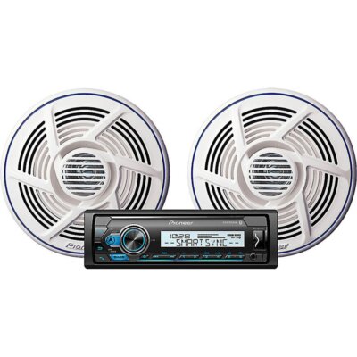 Pioneer MXT-MS316BT Single DIN Marine Digital Media Receiver with 6.5'' Speakers