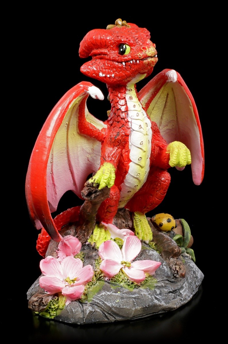Dragon Figure - Apple Dragon By Stanley Morrison - Fantasy Dragon Cub Statue