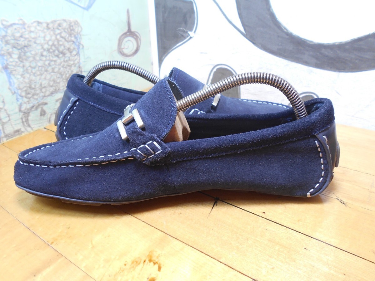 Alfani Navy Blue Suede Horsebit Loafer Driving Mocs  display picture 1