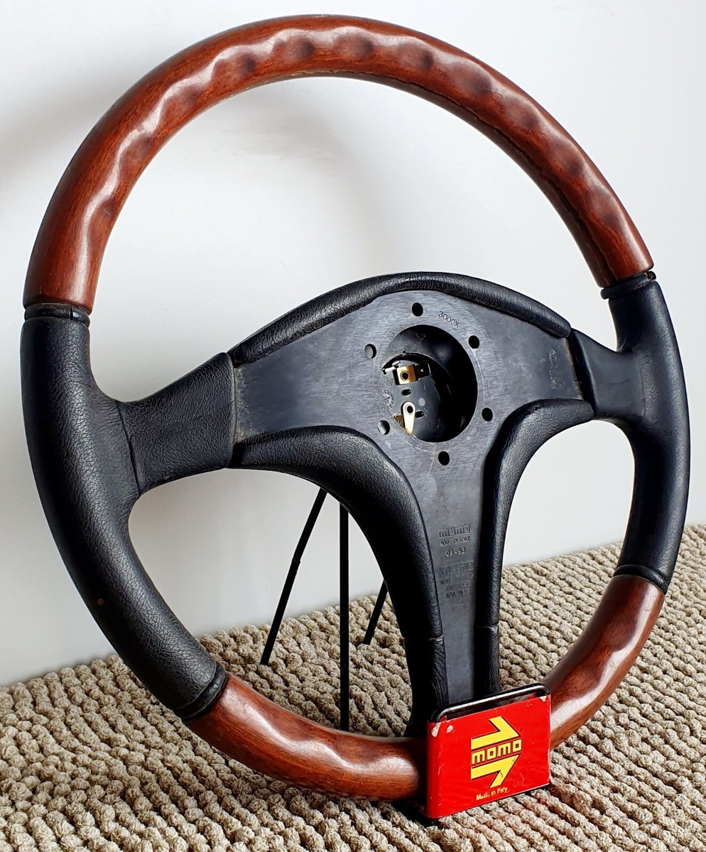 MOMO wooden steering wheel made in Italy RARE HONDA BMW Mercedes
