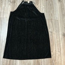 Michale Kors black velvet metallic sheath dress size large