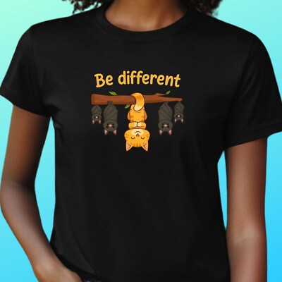 Frauen T-Shirt Be Different Motiv Baumwolle Größe S bis 3XL