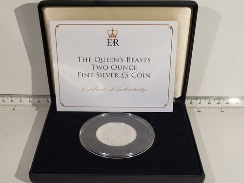 (L1099) 2016 Queens Beasts 2oz Silver £5 coin : Lion of England - Picture 2 of 5