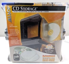 Allsop CD Storage - 2 Organizers 100 Jewel Cases - Modular Stackable - New