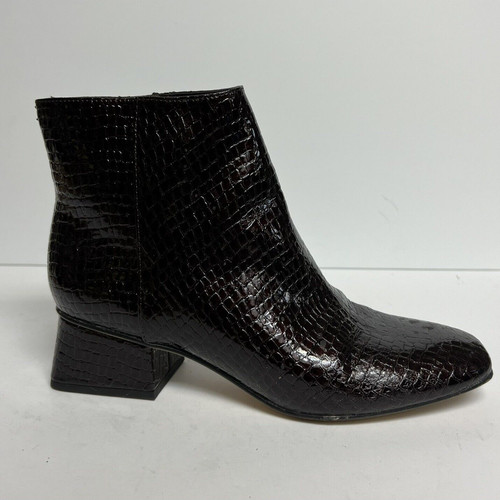 Sam Edelman Womens Daysi Bootie Croc Print Burgundy Size 7 M