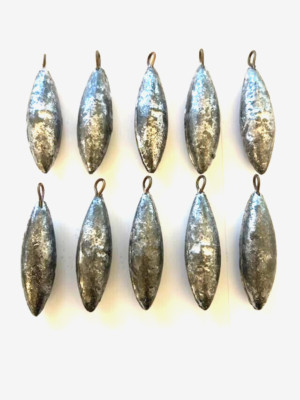 Sea Fishing Weights Plain Beach Bomb Sinkers In All Sizes  Beach Leads
