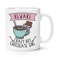 Beware VerrüCkte HeißE Schokolade MäDchen 284Ml Tasse Scherz Tochter Lustig Kids