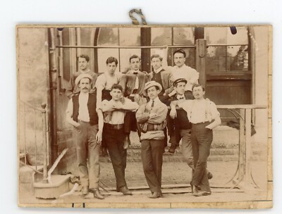 FOTO um 1880, Turner Schule Bogenpferd Schüler Sport Gymnastik