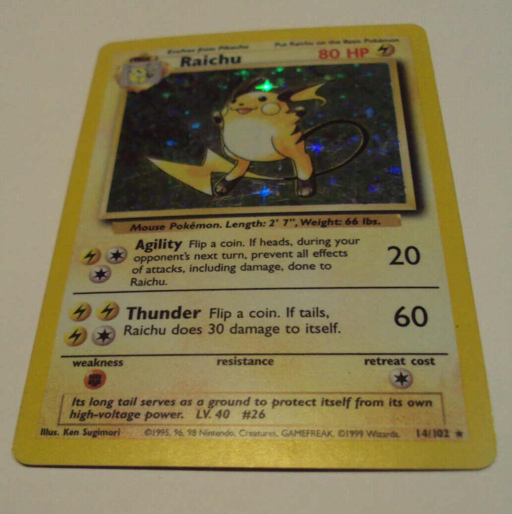 英語版初期　ポケモンカード　raichu shadowless　holo 英語版初期 ポケモンカード raichu shadowless holo - メルカリ