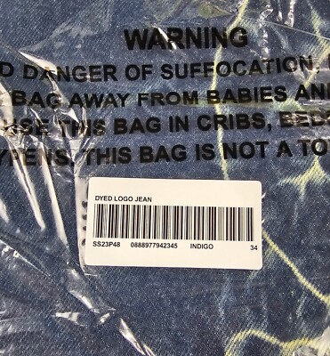 Supreme Shibori Loose Fit Jean Rigid Indigo Blue Denim Size Supreme Shibori Loose Fit Jean Rigid Indigo Blue Denim Size
