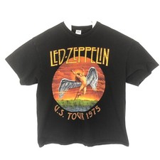 Led Zeppelin 2011 US Tour 1975 Reproduction T Shirt Rock Graphic Tee Size 2XL