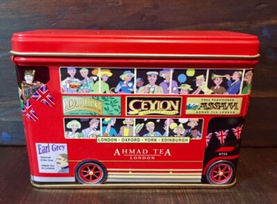 Ahmad Tea Ltd 2000 London Tin English Afternoon Tea Red Double Decker Bus Nice