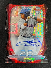 2013 Bowman Top 100 Francisco Lindor Auto /24 - X-fractor - Cleveland - NM