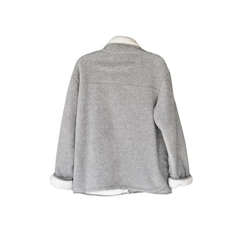 Vintage Women's FU DA Gray Heavy Fleece Jacket L - Picture 2 of 7