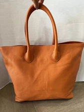 Mark and Graham Elisabetta tote Orange Handbag Purse READ DESCRIPTION