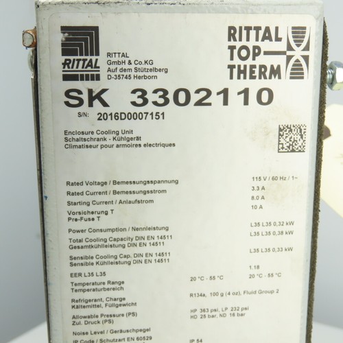 Rittal SK 3302110 Electrical Enclosure Cooling Unit 115V 60Hz - Picture 2 of 9
